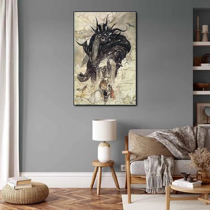 Yoshitaka Amano Final Fantasy Anime Video Game Canvas Art Poster and Wall Art Picture Print Modern Family bedroom Decor Posters
