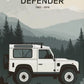 L-and-R-over Defender 90 Offroad Poster Classic Retro Automotive Poster Canvas Prints Classic Off-road Vehicle Aesthetic Print