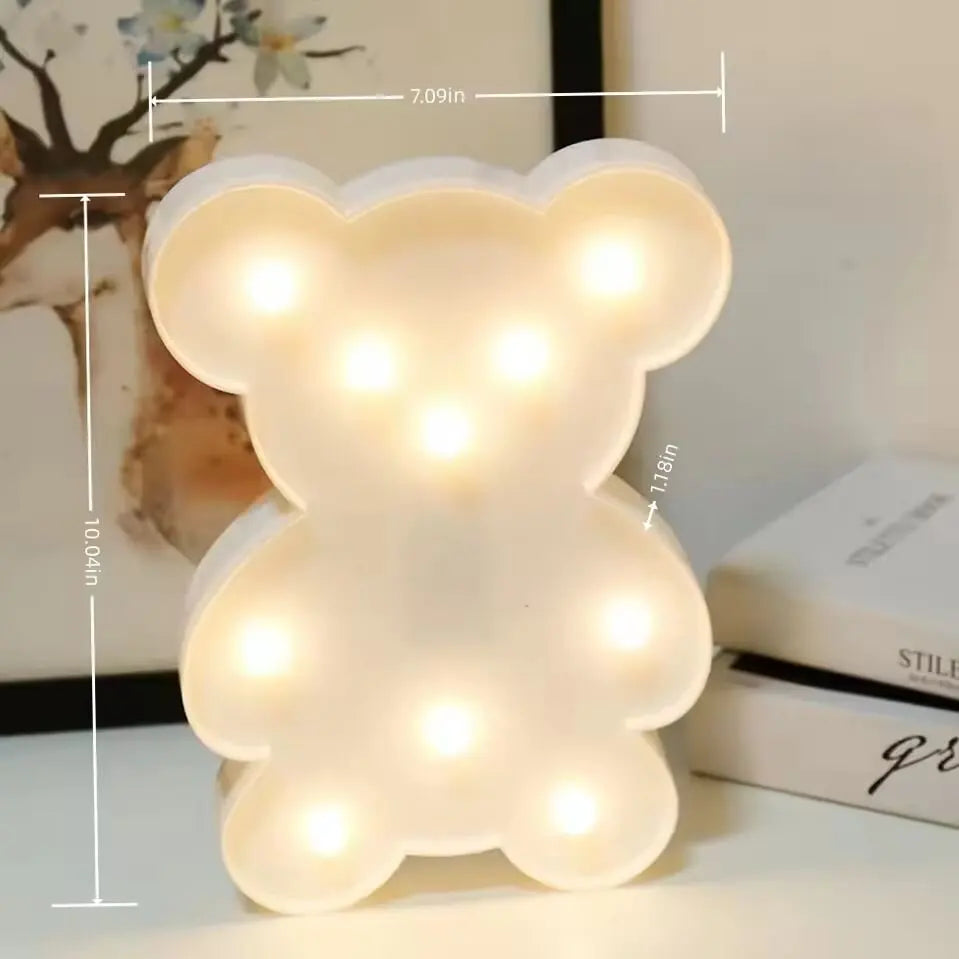 1PC Creative LED Shaped Lamp Indoor Battery Powered Wall Light,Decoration Night Light For Bedroom Table Beach Party&Photography