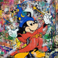 Mickey Mouse Minnie Street Graffiti Canvas Painting Prints Poster Creative Modern Wall Art Pictures Living Room Home Decor