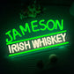 Jameson Irish Whiskey Brand Logo Neon Sign Light for Home Bar Pub Man Cave Wall Decor LED Neon Light  Gift for Whiskey Lovers
