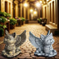 1 Exquisite Fantasy Angel Cat Figurine with Wings, Adding a Dreamy Touch to the Home and Creating a Mysterious Fairy Tale Atmosphere