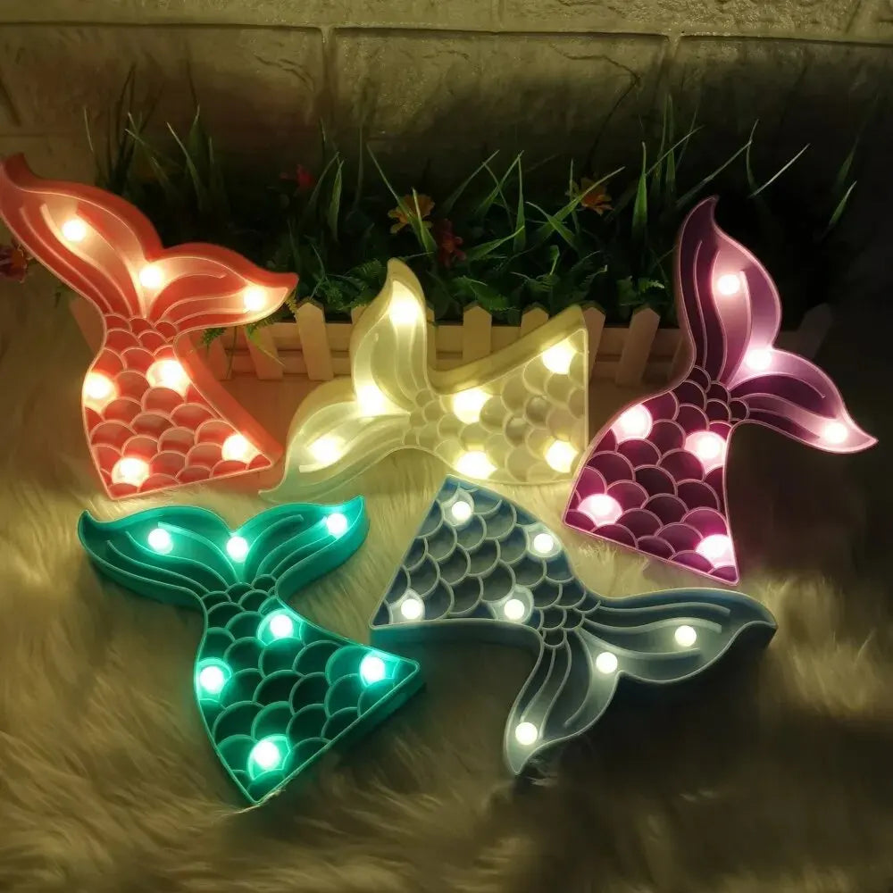 1PC Creative LED Shaped Lamp Indoor Battery Powered Wall Light,Decoration Night Light For Bedroom Table Beach Party&Photography