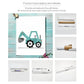 Modern Nordic Style Canvas Print Painting Poster Cartoon Car Letter Number Children Wall Picture Art Studio Kids Room Home Decor