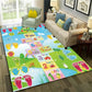 Children's Digital Games Boys and Girls Cartoon Carpet Living Room Sofas Door Mats Children's Anti Slip Floor Mats Home Decor