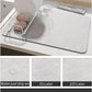 VIKAMA Coffee Machine Mat Rubber Backing Water-Absorbent Dish Drying Pad Kitchen Worktop Drainage Mat Home Decor