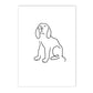 Abstract Pet Dog Cat Poster Canvas Painting Line Drawing Wall Poster Black White Minimalist Art Prints Nordic Picture Home Decor
