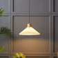 Retro Pleated Pendant Light For Living  Dining Room Bedside Solid Wooden Ceiling Hanging Fabric Lampshade Bar Home Decoration