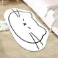 Simple Cartoon Imitation Cashmere Carpet Living Room Bedroom Bedside Warm Floor Mat Non-slip Washable Quick Drying Carpet