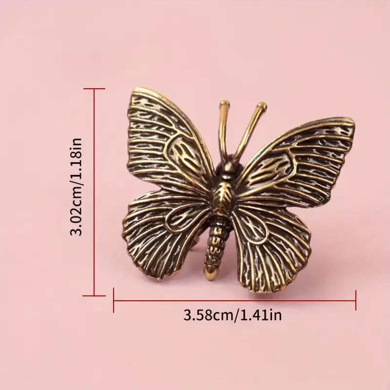Copper Craft Brass Solid Cat Owl Statue Creative Animal Desk Ornaments Desktop Home Decoration Collectible Cute Statue Ornament