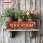 Retro War Room Metal Tin Sign - 4x16" 2D Flat Novelty Decor, Bar Garage Farmhouse Wall Art