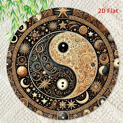 Yin Yang Feng Shui Metal Sign -Hanging Decor for Home, Office, Cafe, Bar - Indoor & Outdoor Multi-Use with Detailed Carving