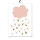 Kawaii Angel Girls Rabbit Sun Rainbow Cloud Cartoon Children Posters Canvas Painting Wall Art Print Picture Baby Kids Room Decor