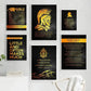 Motivational Quote Art Posters for Wall Black Golden Letters Inspiring Canvas Painting Wall Art Picture Office Living Room Decor