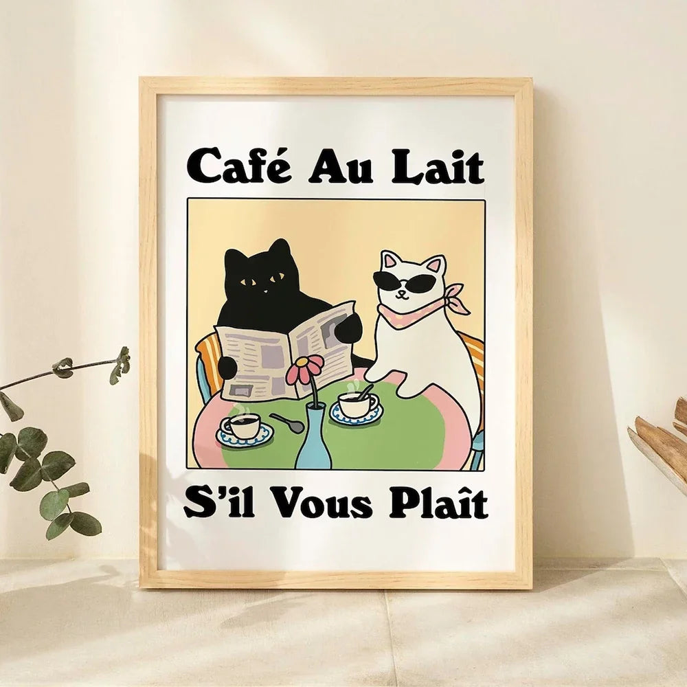 Wash Your Plttle Paws Bathroom Black Cat Wall Art Prints Canvas Painting Poster Picture For Living Bed Room Home Decor