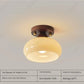 New Japanese LED Cream Wind Glass Ceiling Lamp Living Room Dining Room Porch Aisle Balcony Decorative Lighting