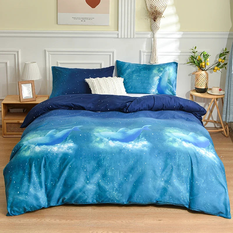 Black and White Bedding Set for Double Bed sabanas cama matrimonial Queen/King Comforter Sets Single Duvet Cover with Pillowcase