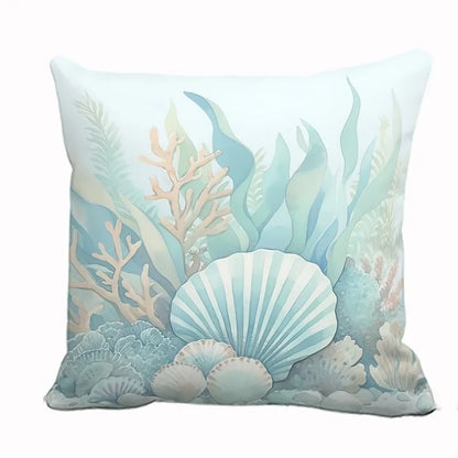 VIKAMA Summer Ocean Style Cool Design, Decorative Pillowcase, Suitable For Sofas, Bed Head Home Decor Pillow Covers, Washable