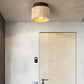 Japanese Wabi Sabi Yellow Marble Hotel Lobby Corridor Ceiling Light Creative Cream Style Restaurant Room Balcony Decorative Lamp