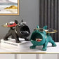 Statue de chien en résine, plateau de rangement de bouledogue, décoration animale, Sculpture d'art artisanal en résine, Sculptur