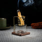 Metal Palo Santo Holder Burner Sage Holder with Glass Ash Catcher Tray Incense Holder for Meditation Yoga Spa