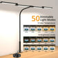 Led Desk Lamp with Clamp Architect Desk Lamp for Home Office 24W Ultra Bright Auto Dimming PC Light Stepless Dimming Table Light