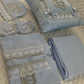 5pcs Baby Girl Outfits Set Welcome Home Hosptial Infant Receiving Blanket Pillow Bed Hat Mittens Romper Set