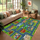 City & Race Track Carpet Series Non Slip Soft Easy To Clean Ideal for Home Play Area Vacation House Interactive Decor  Kid Rugs