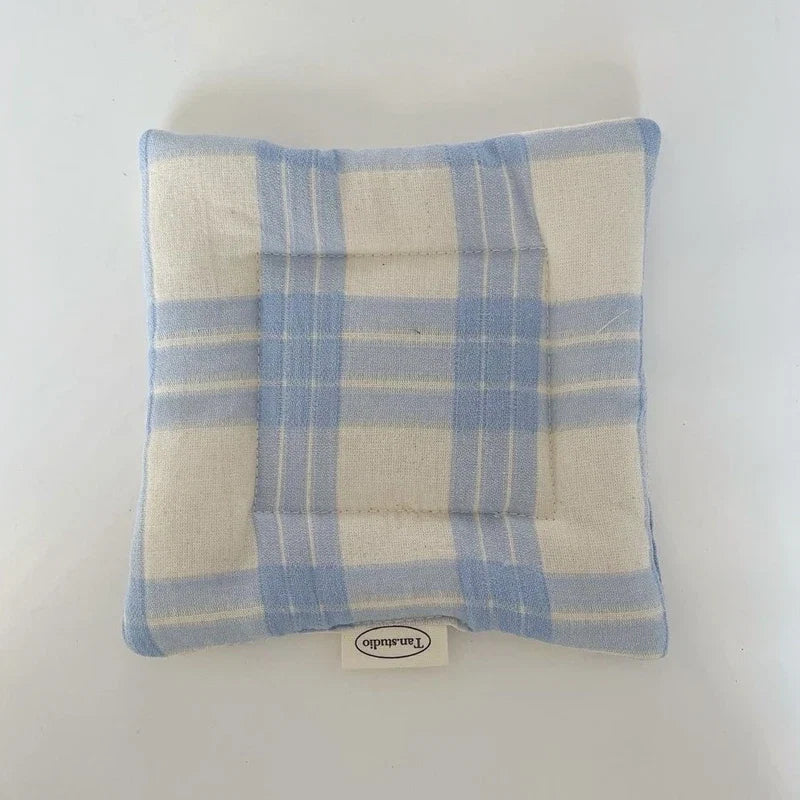 Korean Cotton Coaster Key Storage Jewellery Mat Double-sided Thickened Fabric Sweet Drawstring Portable Accessories  Cafe