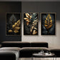 Nordic Abstract Wall Art Plants Modern Luxury Black and Gold Leaves HD Canvas Print Poster Home Living Room Bedroom Decoration