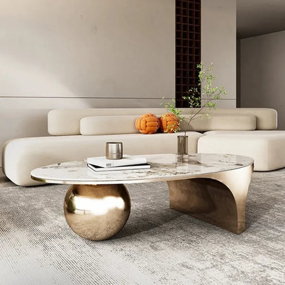 Milan Marble Oval Coffee Table