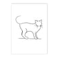 Abstract Pet Dog Cat Poster Canvas Painting Line Drawing Wall Poster Black White Minimalist Art Prints Nordic Picture Home Decor