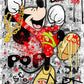 Mickey Mouse Minnie Street Graffiti Canvas Painting Prints Poster Creative Modern Wall Art Pictures Living Room Home Decor