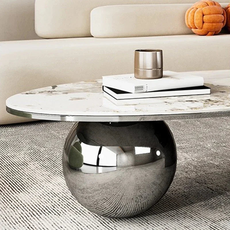Milan Marble Oval Coffee Table