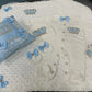 5pcs Baby Girl Outfits Set Welcome Home Hosptial Infant Receiving Blanket Pillow Bed Hat Mittens Romper Set