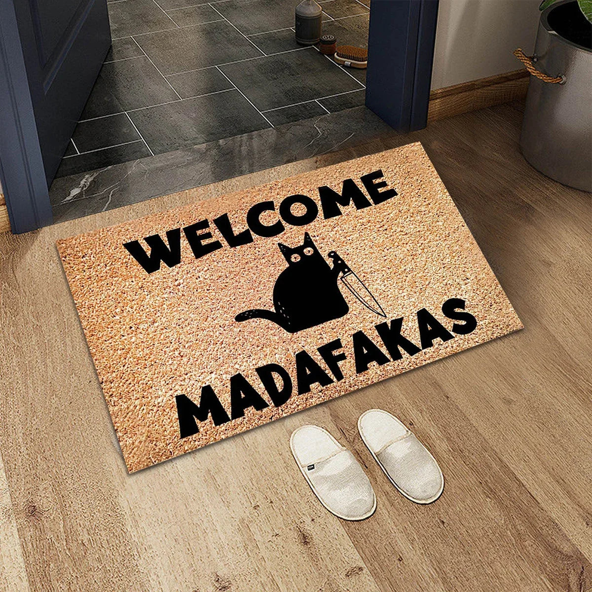VIKAMA Cartoon Ins Style Crystal Velvet Anti-fouling Floor Mat Home Porch Absorbent Anti-slip Kitchen Floor Mat