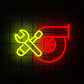 Garage Series Neon Signs, Repair Tool Icons, Usb Powered, Used In Garage, Club, Bar, Parts Store, Man Cave Decor, Easy To Hang.