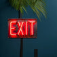 1 Red "EXIT" Sign - Retro Aluminum Wall Art 8x12 Inch, Waterproof & Dustproof Metal Sign for Home, Bar, Cafe, Garage