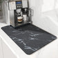 VIKAMA Coffee Machine Mat Rubber Backing Water-Absorbent Dish Drying Pad Kitchen Worktop Drainage Mat Home Decor