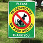 No Poop and Pee Warning Sign Outdoor Dog Metal Sign for Yard Fence Garden Wall Decor