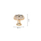 New European Single Hole Handle Gold Luxury Flower Pattern Furniture Cabinet Knobs For Home Wardrobe Door Handles Hardware