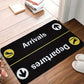 VIKAMA Minimalist Airplane Parking Sign Pattern Rug Living Room, Bedroom, Entryway Doormat Soft and Comfortable Home Decor Rug