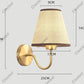 110V/220V Wall Lamp with LED E27 Bulb Fabric Lampshade Wall Sconces for Hotel Bedroom Bedside Living Room Stairs Home Decoration