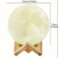 1PC LED 3D Printing Moon Night Lights Warm White Battery Powered Decoration Table Lamp,Atmosphere Lightting For Room Decor&Gifts