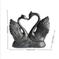 1 Piece of Simple and Modern Heart-To-Heart Couple Swan Statue Ornament, Romantic Love Home Decoration, Romantic Art Sculpture for Living Room Tabletop