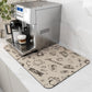 VIKAMA Coffee Machine Mat Rubber Backing Water-Absorbent Dish Drying Pad Kitchen Worktop Drainage Mat Home Decor