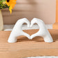 Gold Decoration, Heart Hand Statue Living Room Bedroom Decoration, Love Finger Modern Hand Gesture Sculpture Home Shelf Desktop