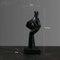 Resin Abstract Mask Statues European Miniature Figurines for Interior Home Office Study Desktop Figure Ornament Decor Gift