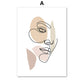 Abstract Line Women Face Couple Kiss Posters Hand In Hand Butterfly Prints Minimalism Nordic Wall Art Canvas Painting Home Decor