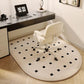 VIKAMA Study Floor Mat Computer Desk Roller Chair Swivel Chair Mat Arched Bedroom Bedside Dressing Table Carpet Home Decoration